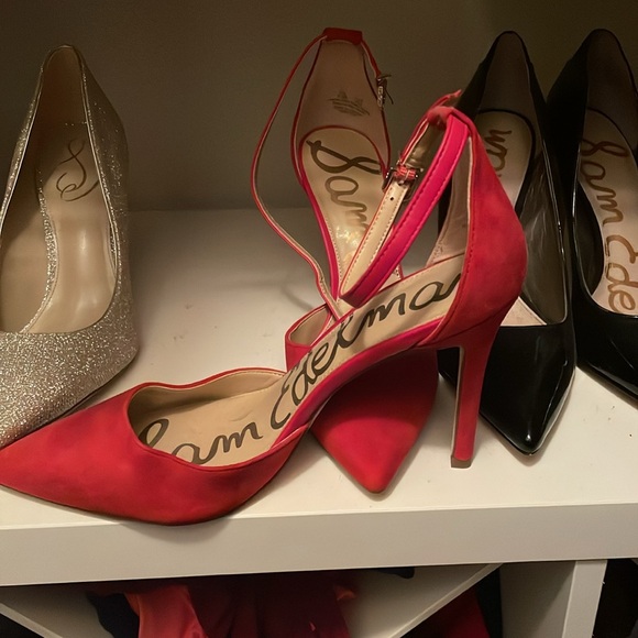 Red SAM EDELMAN Size 8.5 Pumps - Picture 3 of 3